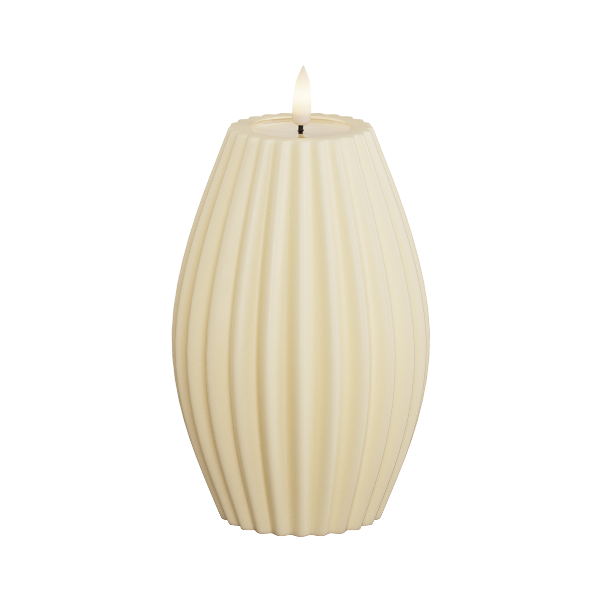 Led-kynttilä Stripe kerma Deluxe Homeart