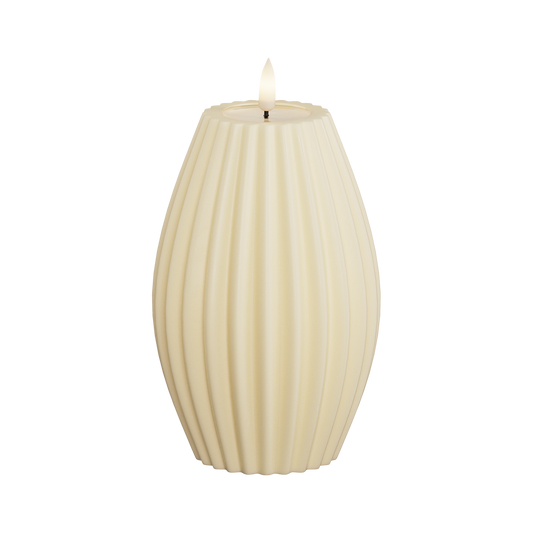 Led-kynttilä Stripe kerma Deluxe Homeart