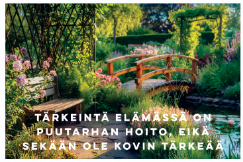 Magneetti Tärkeintä elämässä on puutarhan hoito, eikä sekään ole kovin tärkeää