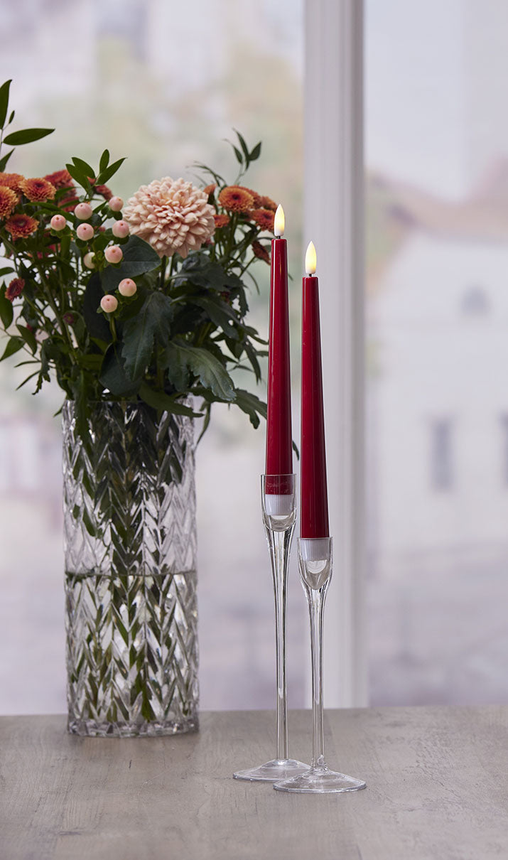Led antiikkikynttilä punainen 2kpl/pkt