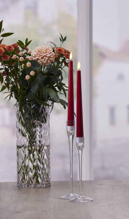 Led antiikkikynttilä punainen 2kpl/pkt