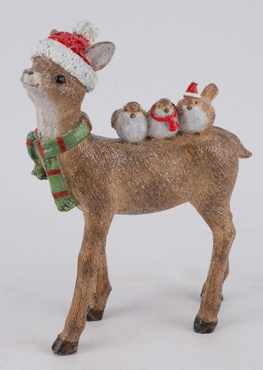 Bambi ja linnut joulukoriste 15cm