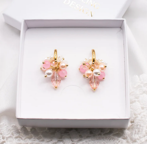 Celine-korvakorut roosa Smiling Design