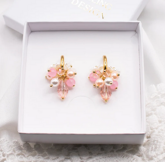 Celine-korvakorut roosa Smiling Design