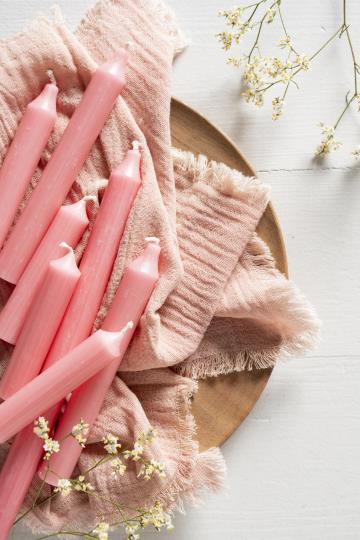 Kattauskynttilä coral rustic