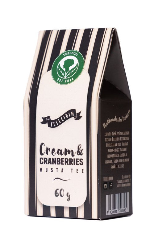 Musta tee Cream&Cranberries Teeleidi