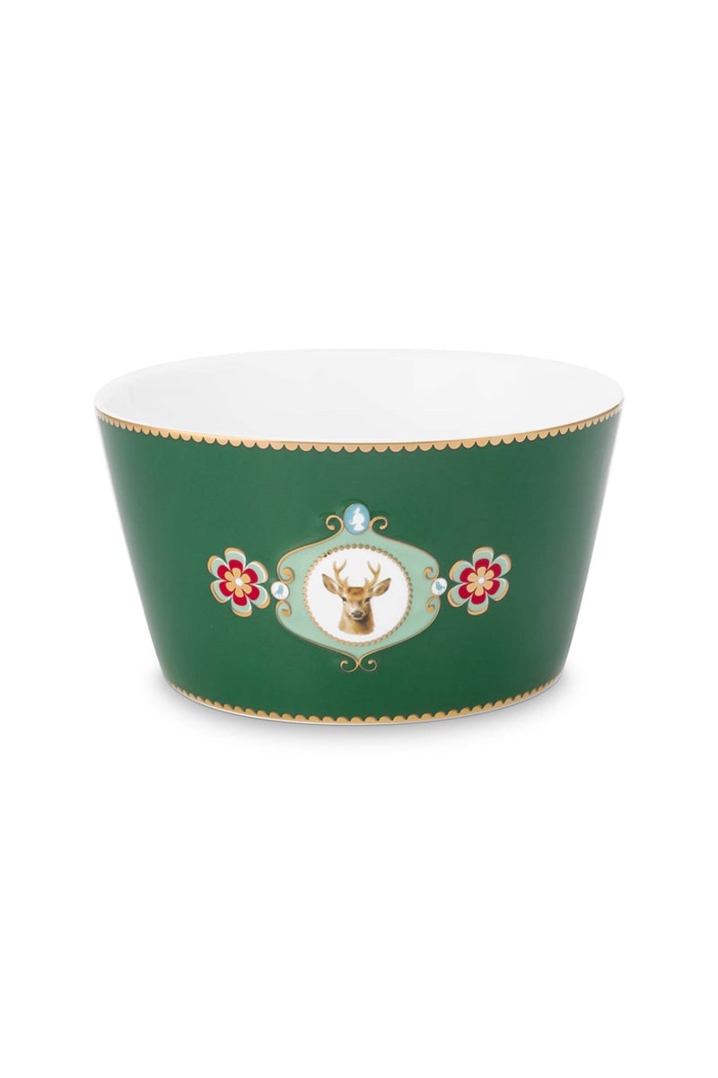 Pip Studio kulho Love Birds Medallion Deer Dark green