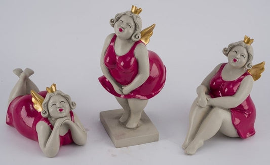 Koriste enkeli pinkki/kulta 24,5cm