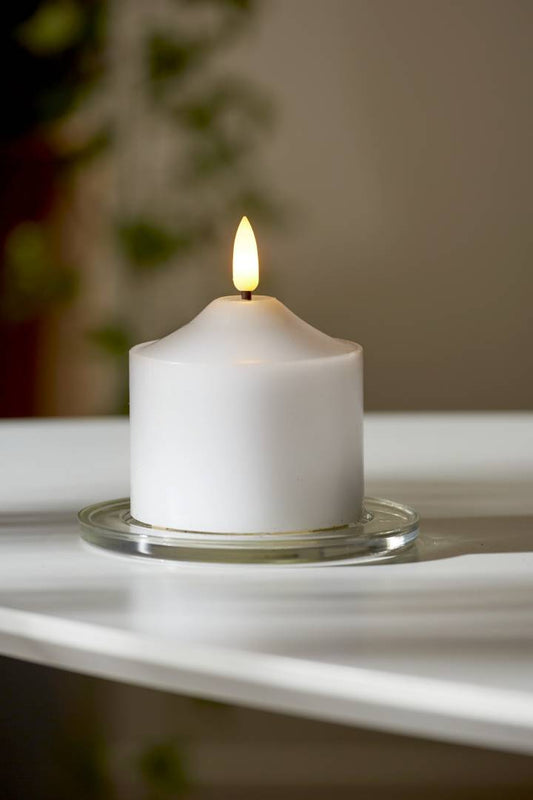 Led-kynttilä Flamme valkoinen 9,5cm