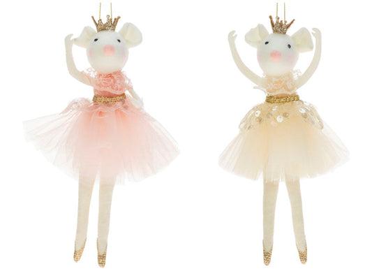 Hiiriballerina kruunulla 18cm Weiste