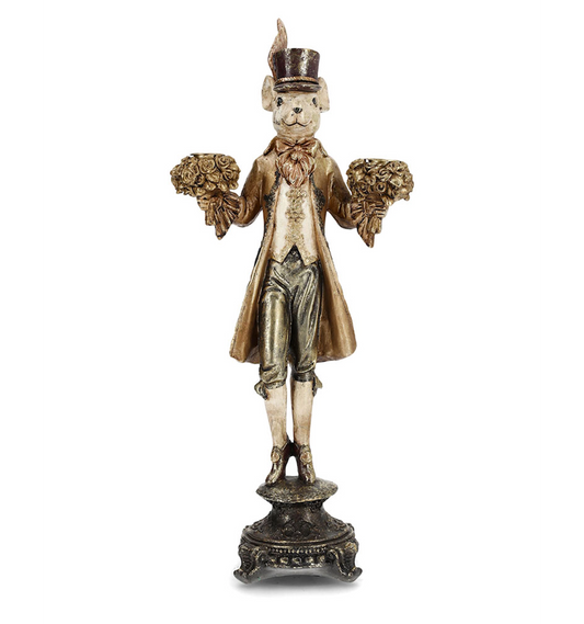 Kynttelikkö Hiiri frakissaan kulta