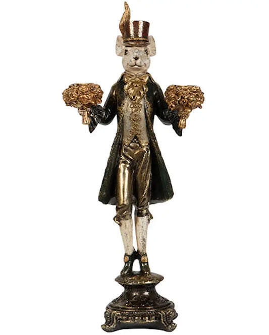 Kynttelikkö Hiiri frakissa vihreä