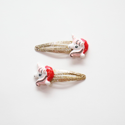 Hiusklipsi Yksisarvinen kulta 2kpl/pkt