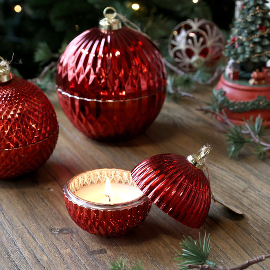 Joulupallo kynttilällä 12,5cm Chic Antique