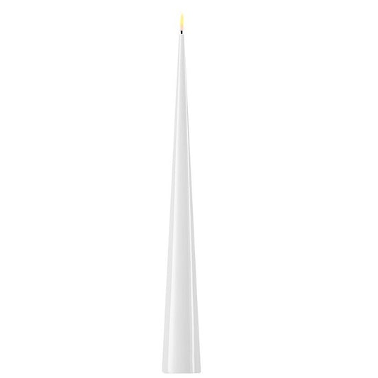 Led-kartiokynttilä valkoinen 38cm Deluxe Homeart