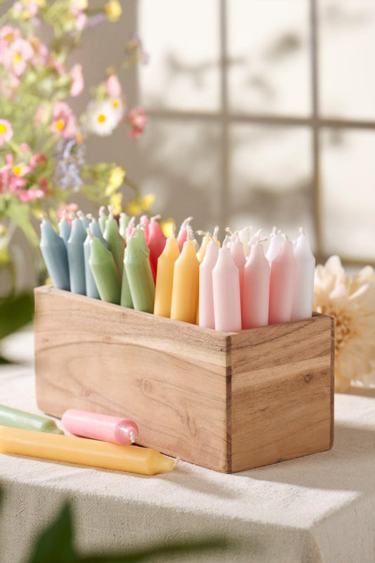 Kattauskynttilä light pink rustic