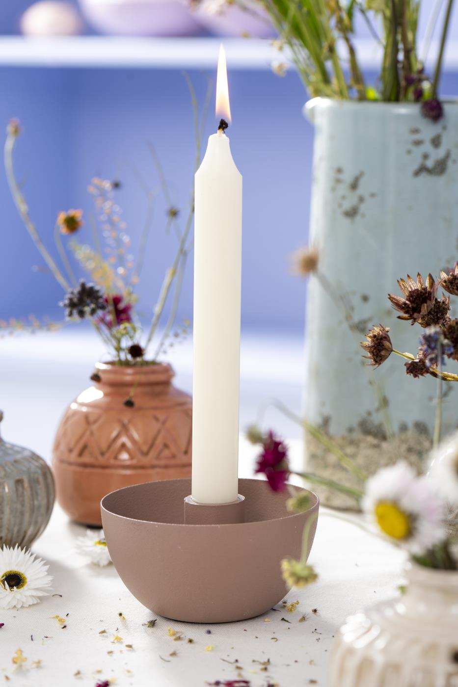 Kattauskynttilä Rustic ivory