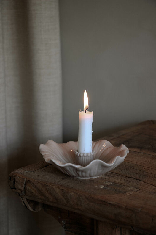 Kynttilänjalka Bloom greige Majas Cottage