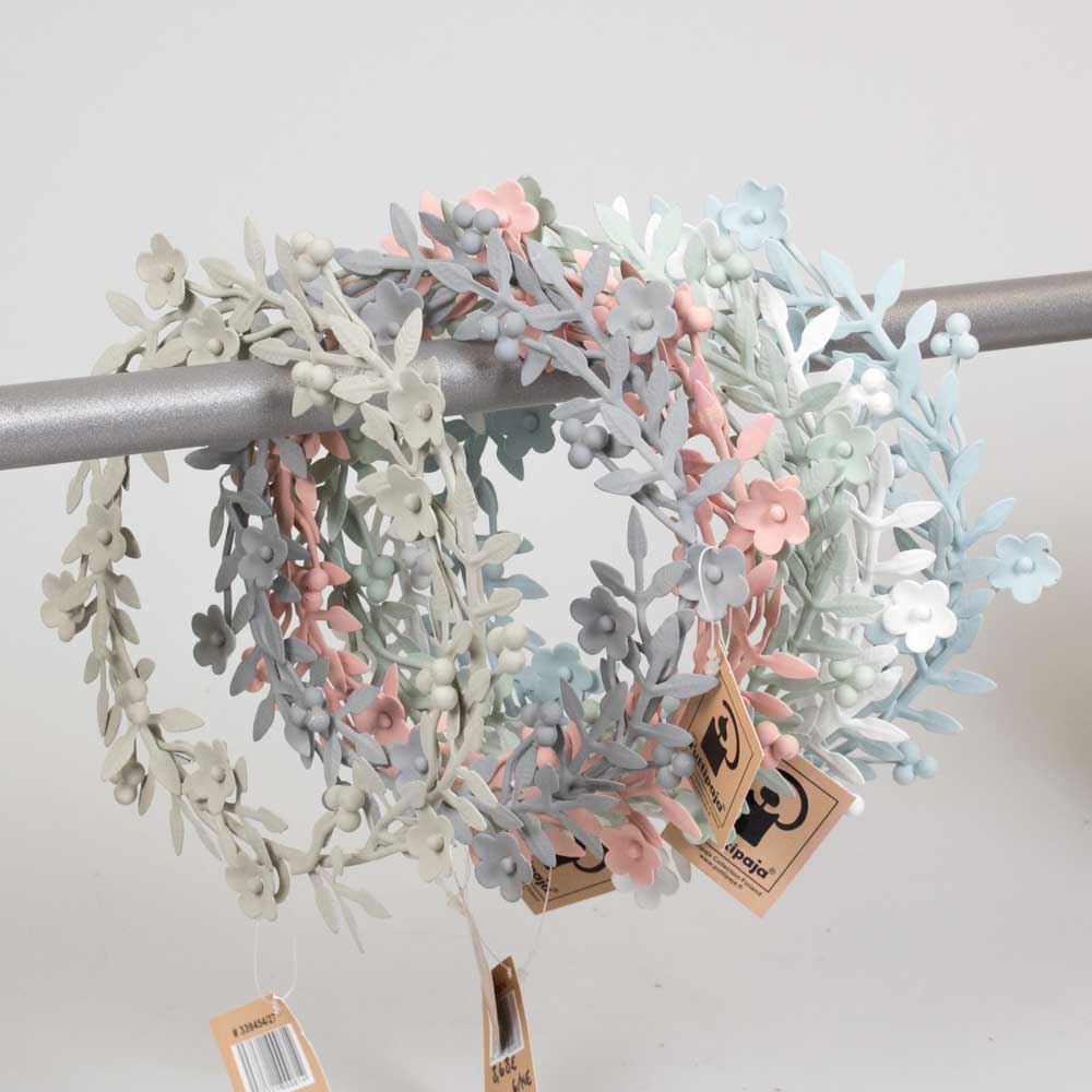 Metallikranssi pastelli 20cm