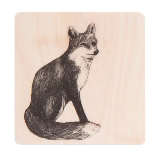 Lasinalunen Kettu 10x10 cm