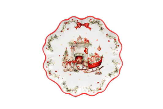 Posliinilautanen Vintage Christmas 16cm Isabelle Rose