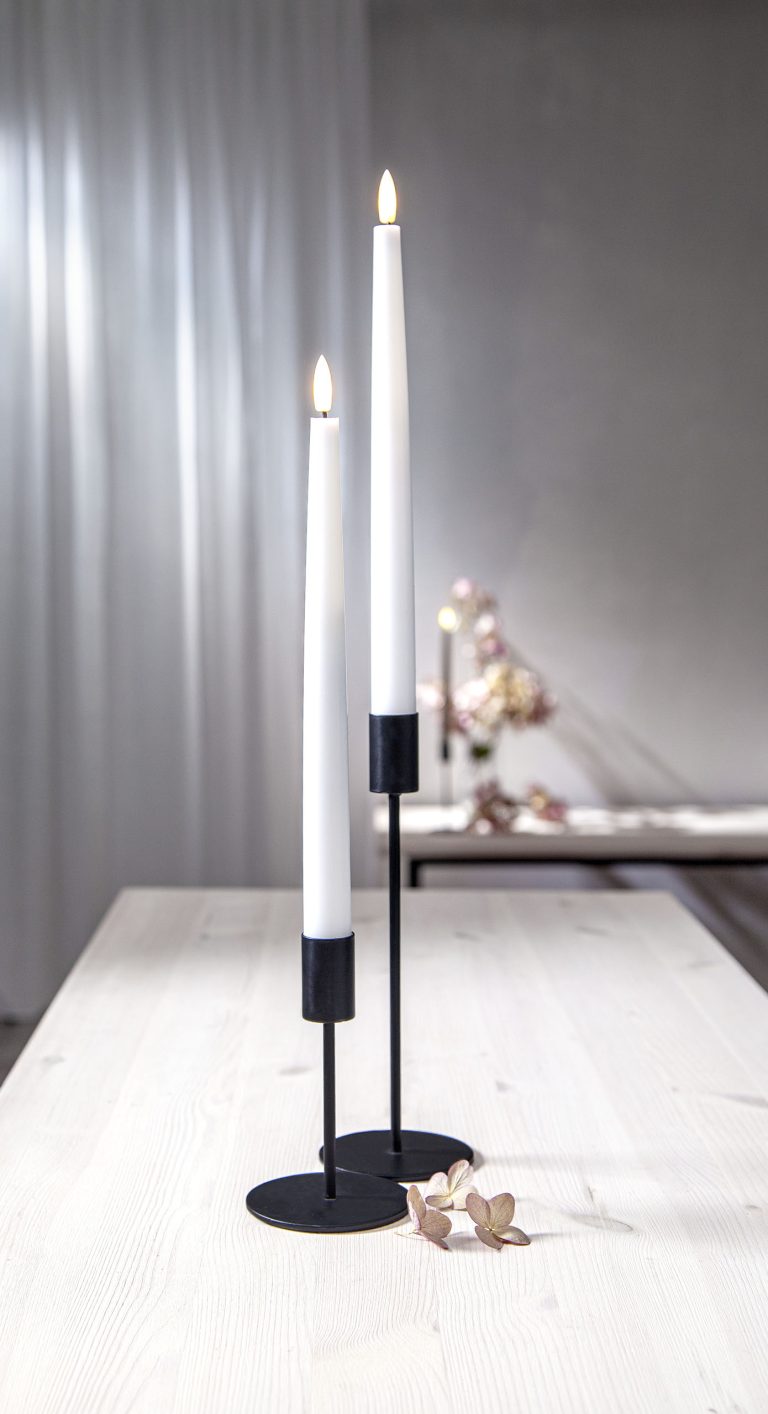 Led-antiikkikynttilä valkoinen 2kp/pkt