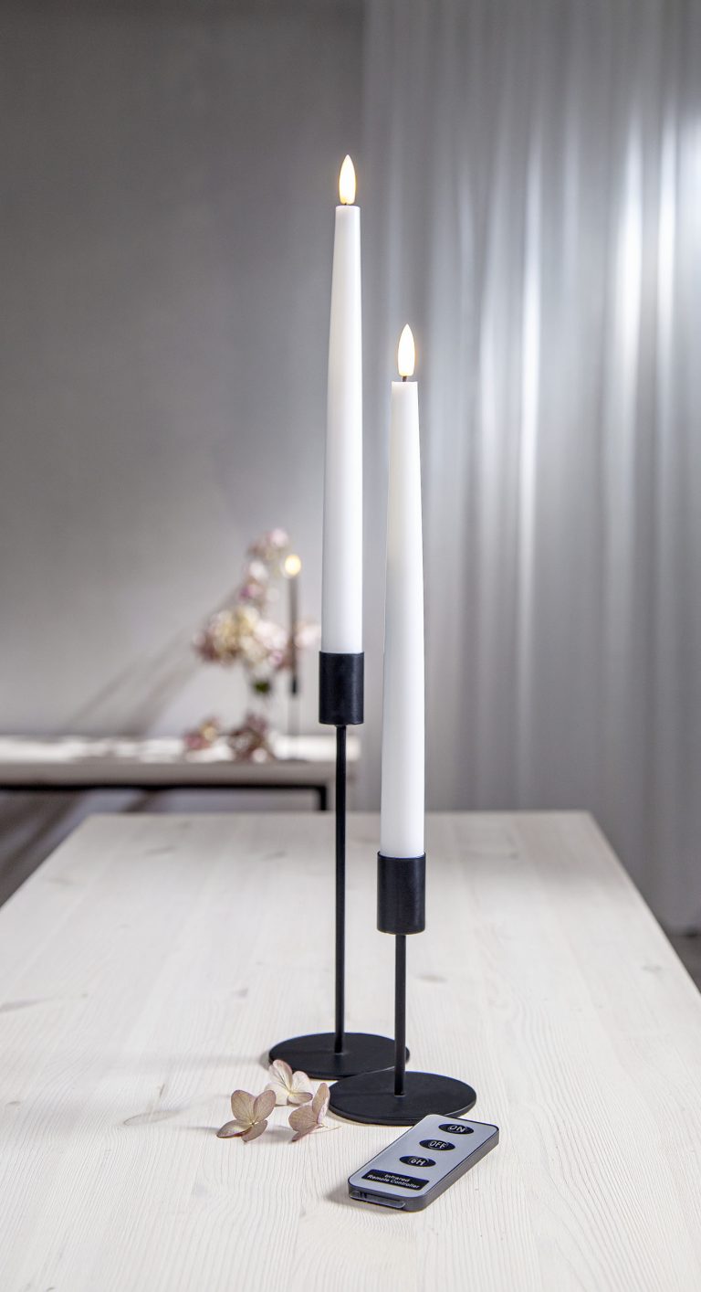 Led-antiikkikynttilä valkoinen 2kp/pkt