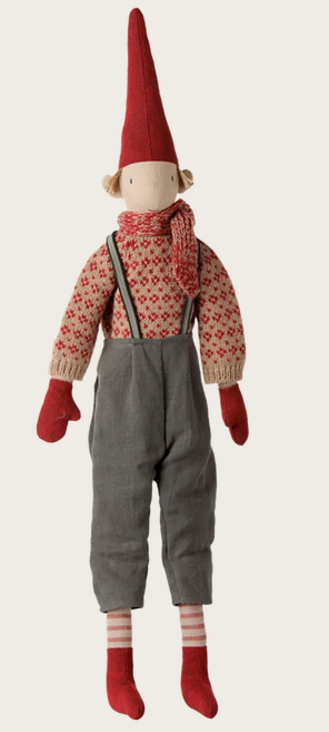 Maileg Tonttupoika kaulahuivilla 61cm