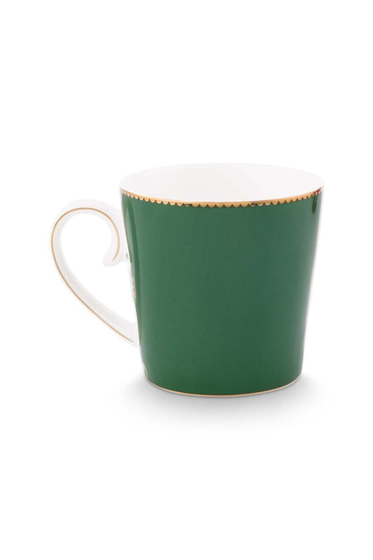 Pip Studio muki Love Birds Medallion Deer dark green 250ml