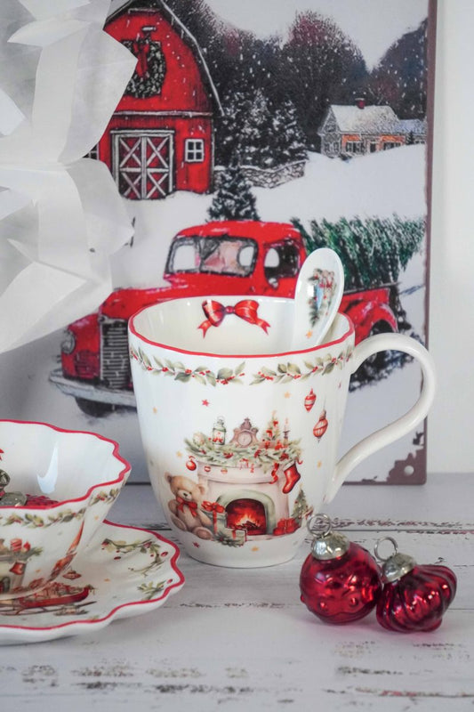 Posliinimuki Vintage Christmas 350ml Isabelle Rose