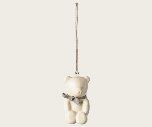 Maileg Nalle ornamentti vaalaensinisellä rusetilla