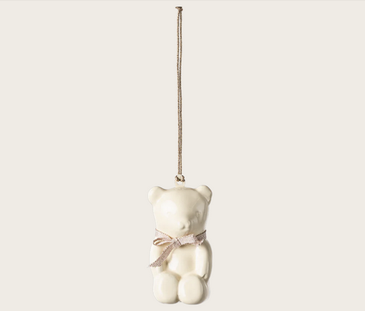 Maileg Nalle ornamentti vaaleanpunaisella rusetilla