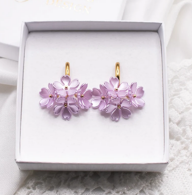 Noelle-korvakorut Liila Smiling Design