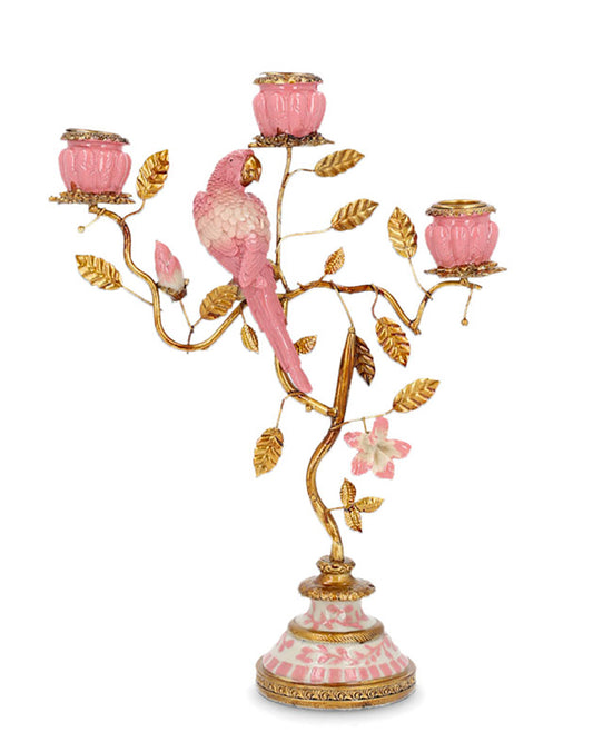 Kynttilänjalka papukaija & lehdet