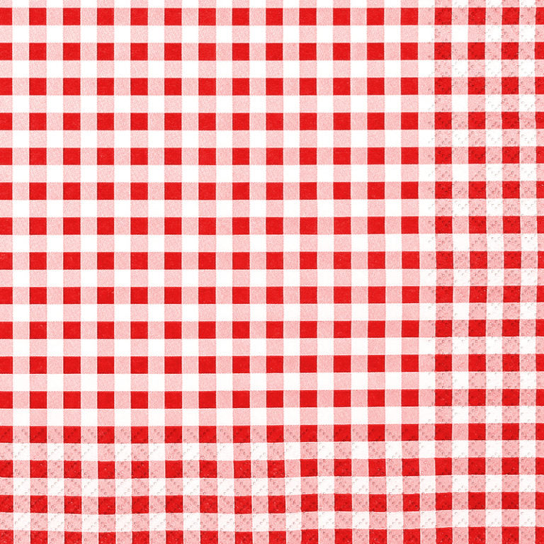 Servetti puna-valkoruudullinen