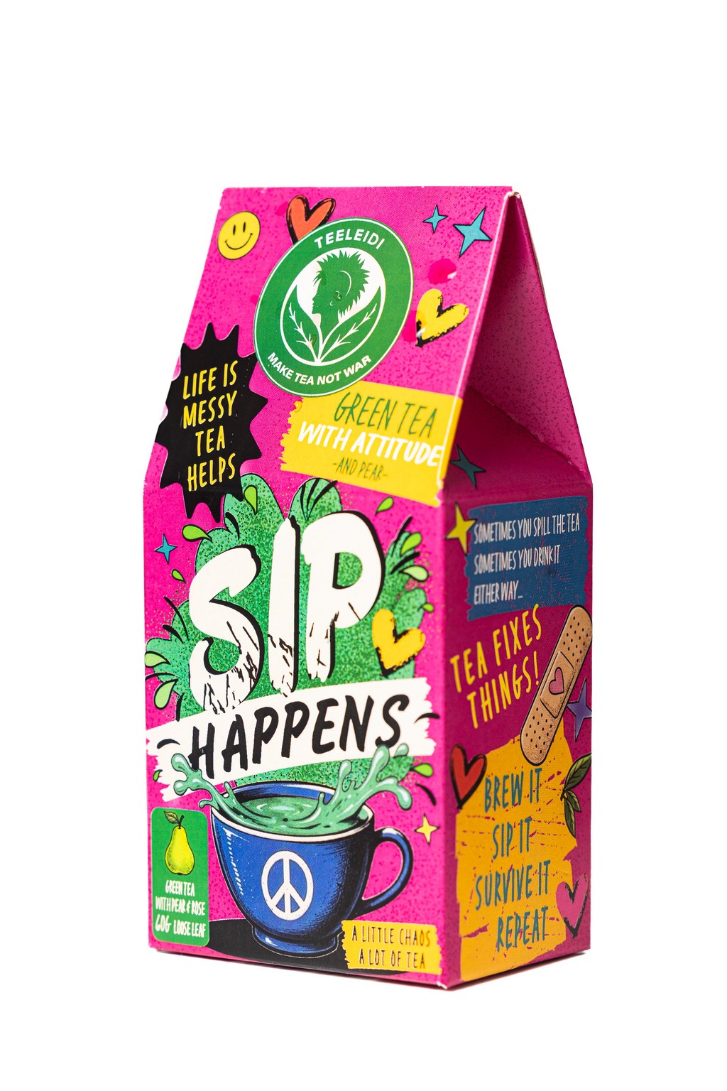 Vihreä tee, Punklady – Sip happens 60g Teeleidi