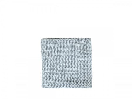 Tiskiliina neulottu dusty blue 25x25 Chic Antique