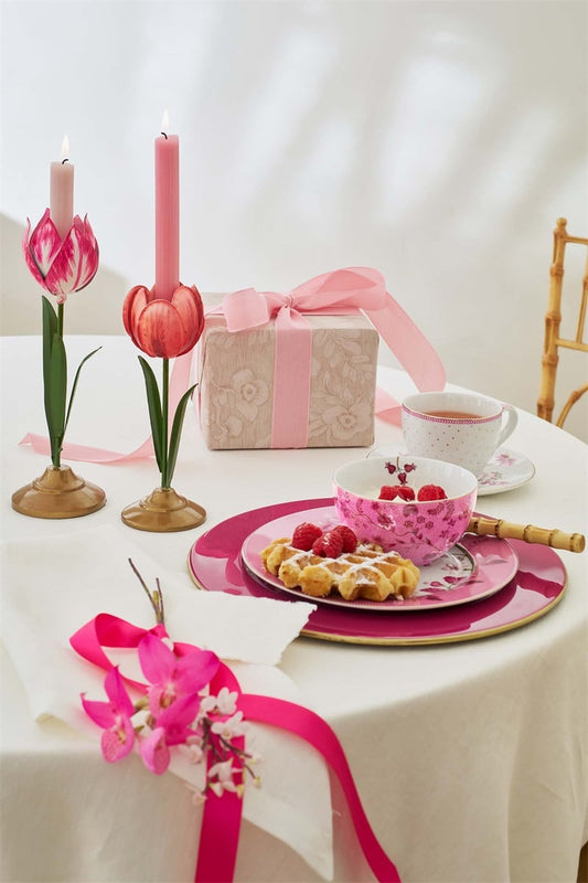 Pip Studio Tulppaani kynttilänjalat pink 2kpl/pkt