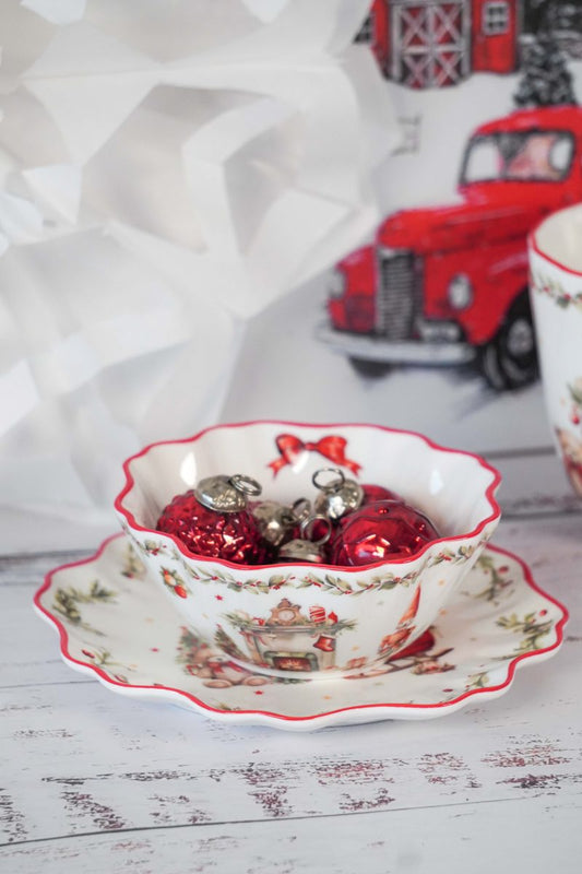 Posliinikulho Vintage Christmas 12cm Isabelle Rose