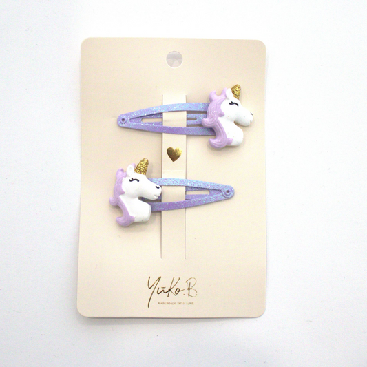 Hiusklipsi Yksisarvinen lila 2kpl/pkt