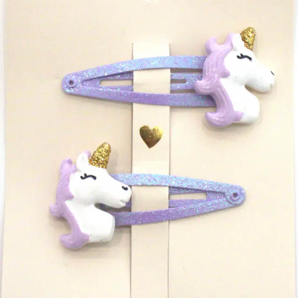 Hiusklipsi Yksisarvinen lila 2kpl/pkt