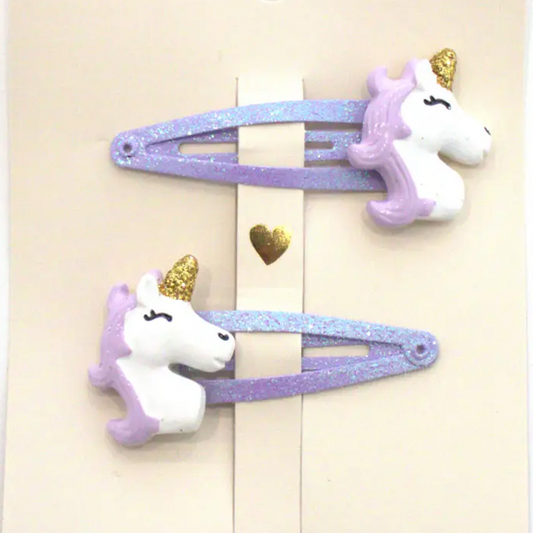 Hiusklipsi Yksisarvinen lila 2kpl/pkt